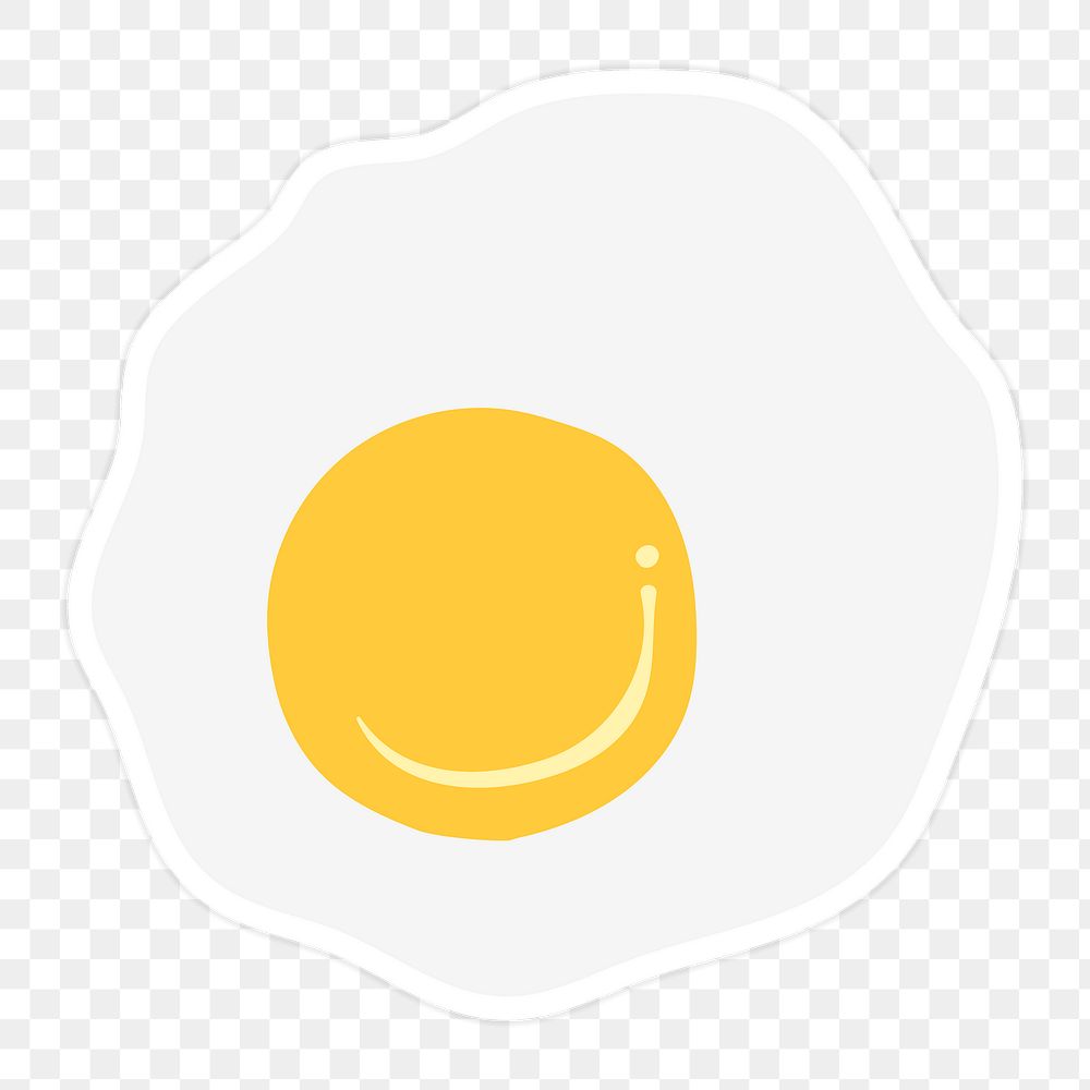 Illustration fried egg isolated on transparent background