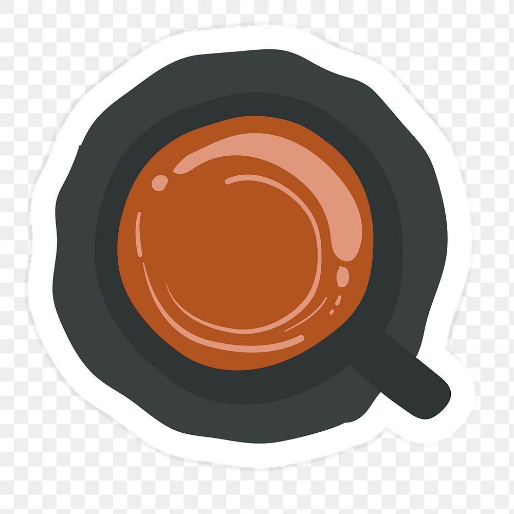 Coffee cup flat lay transparent png