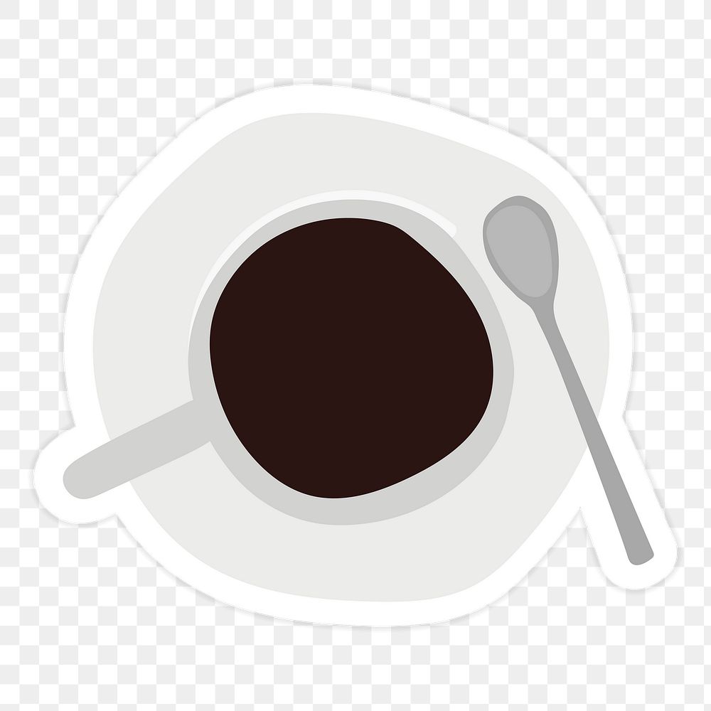 Coffee cup flat lay transparent png