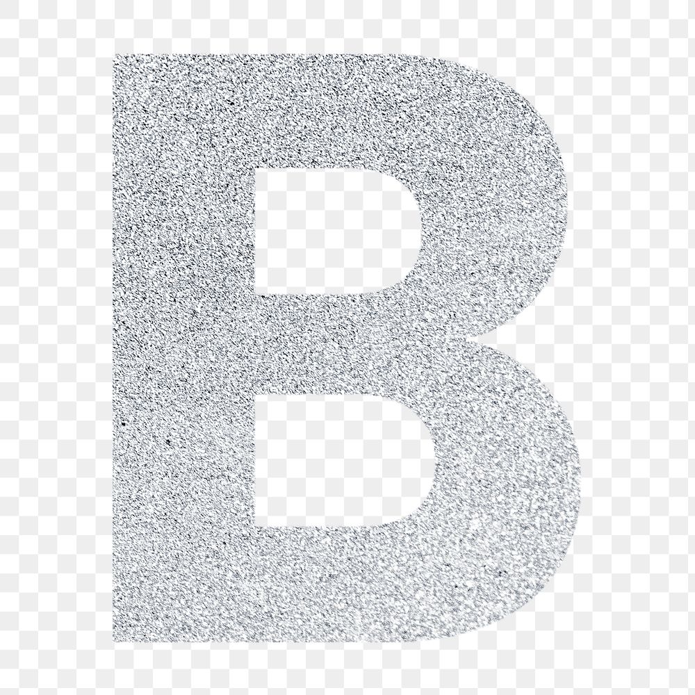 Glitter capital letter B sticker transparent png