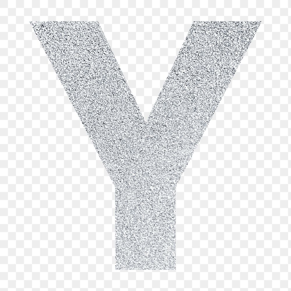 Glitter capital letter Y sticker transparent png