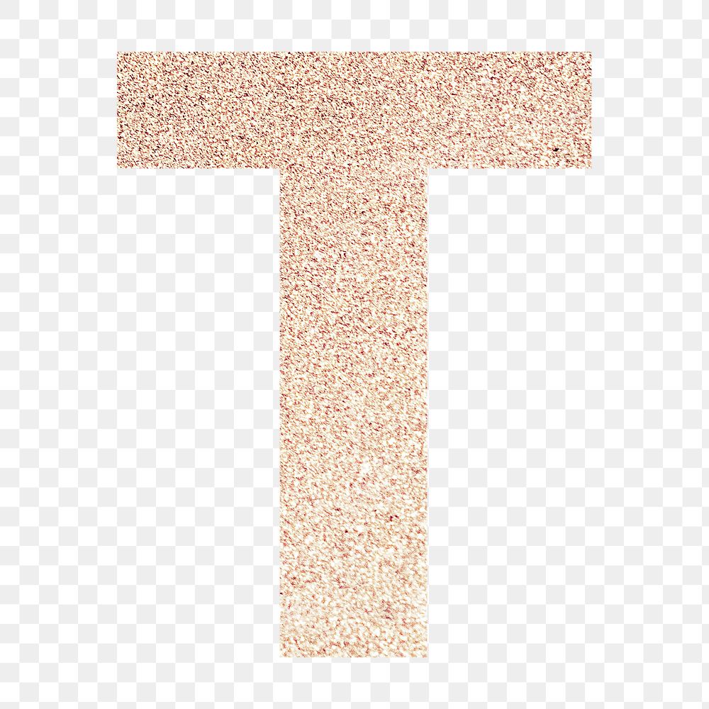 Glitter capital letter T sticker transparent png