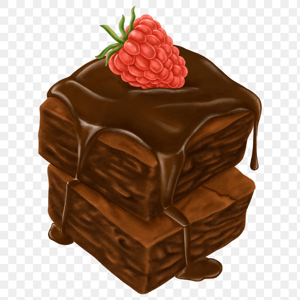 Hand drawn sweet brownies transparent png