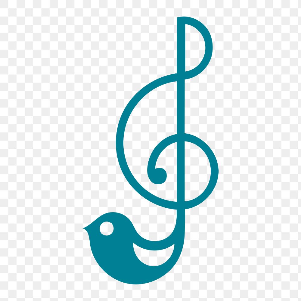 Png Sol key musical note icon flat design