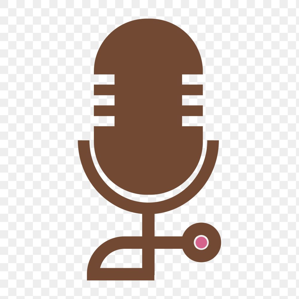 Png microphone icon flat design