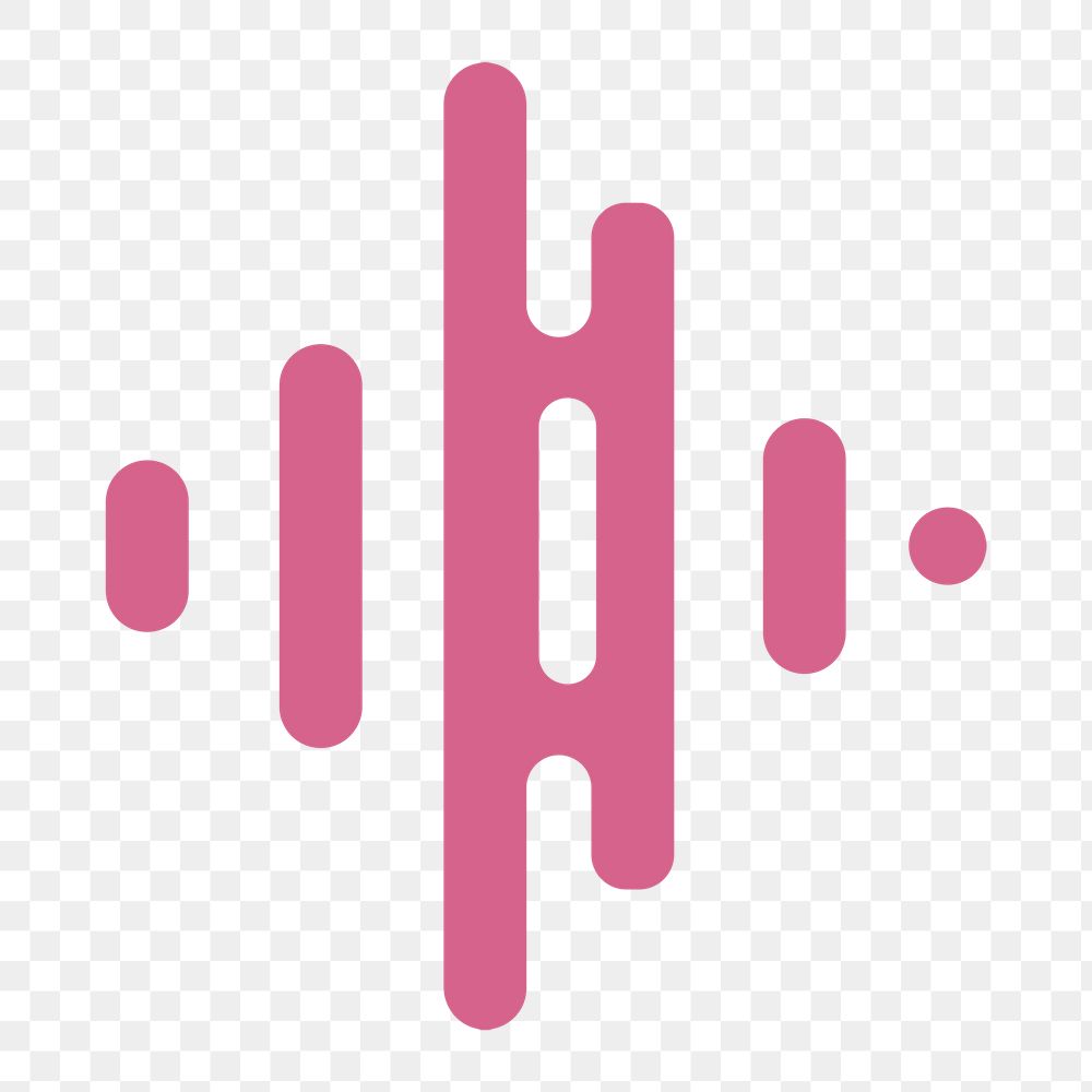 Png audio wave music icon flat design