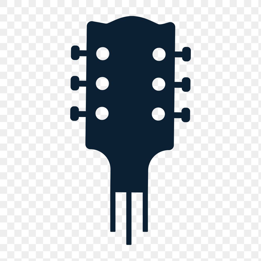 Png guitar music icon minimal design