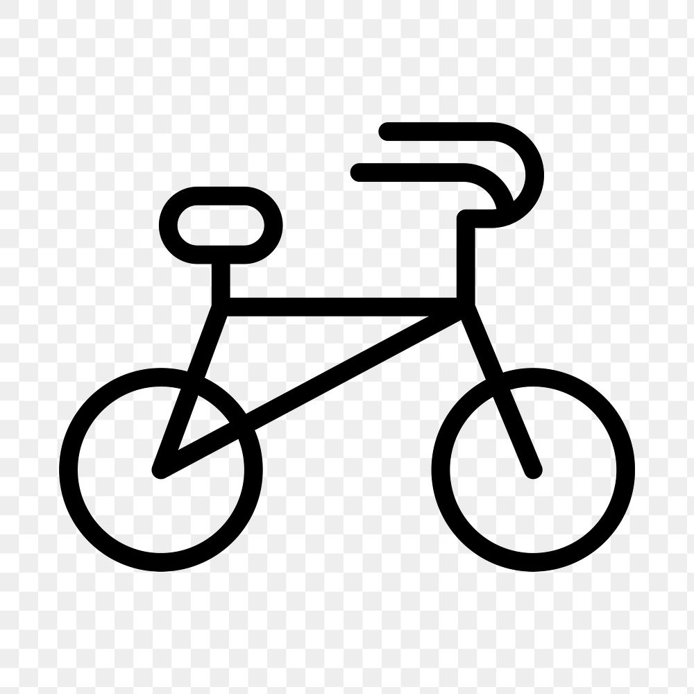 Png bicycle icon for world environment day in simple line