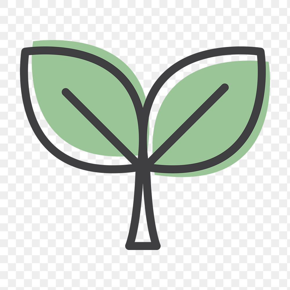 Leaf png green environment icon in flat graphic design