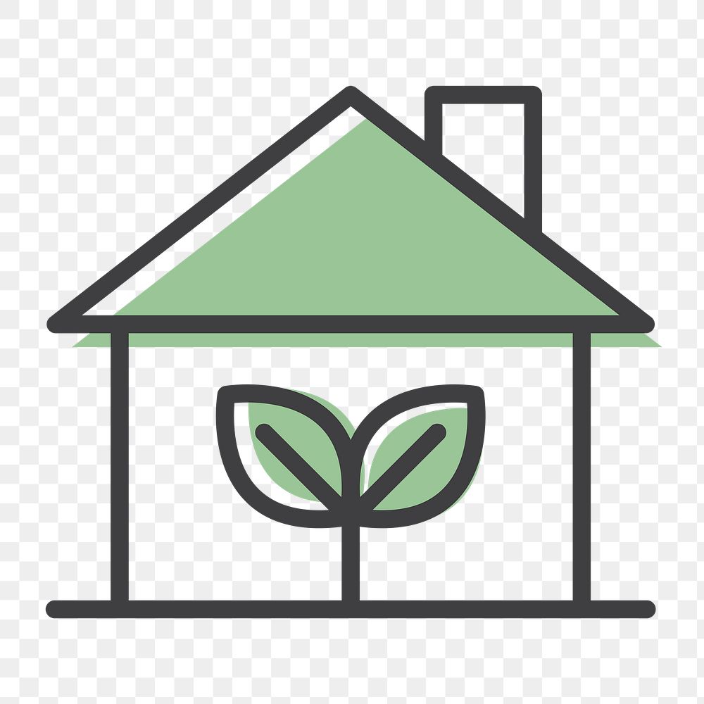 Png sustainable living household icon in simple line