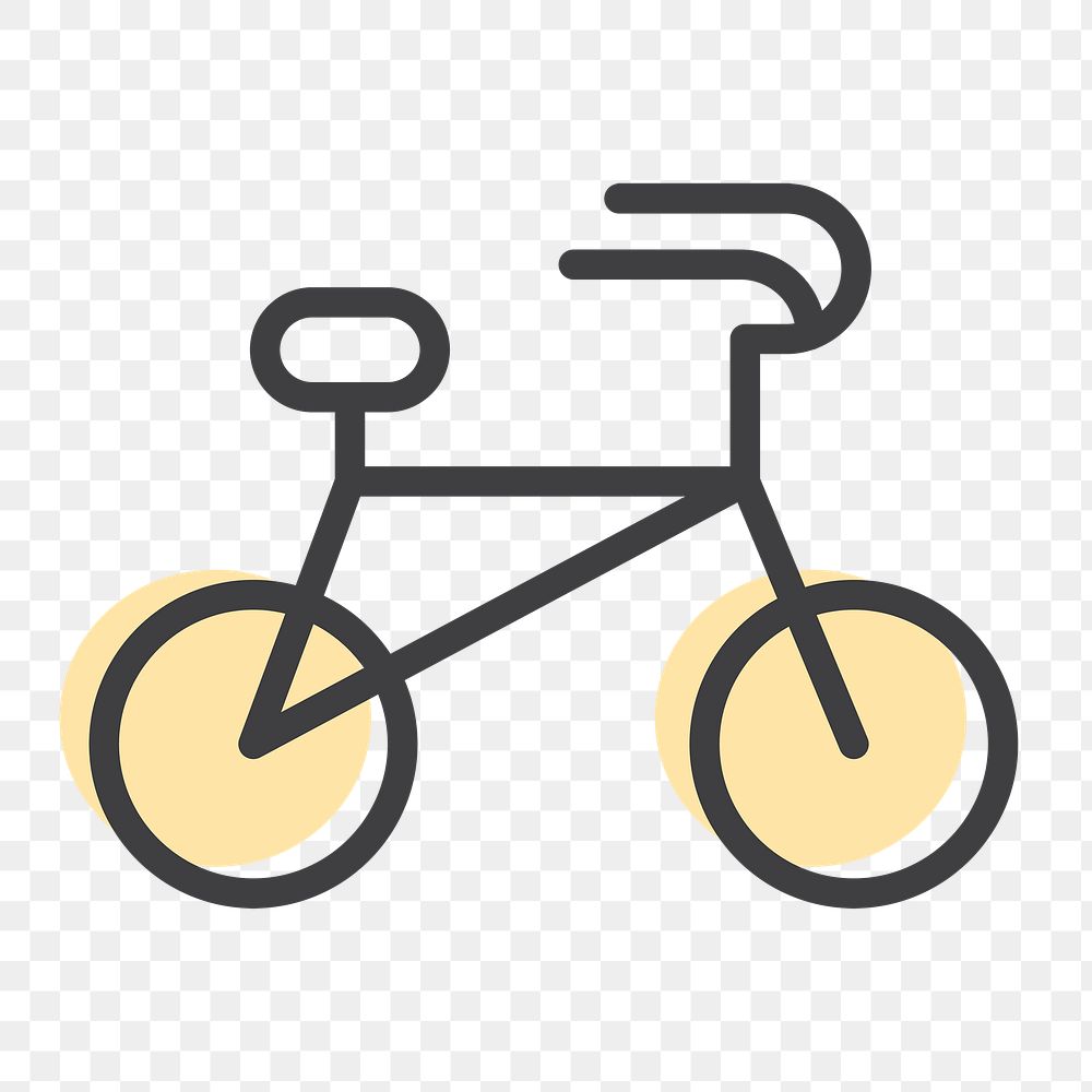 Png bicycle icon for world environment day in simple line