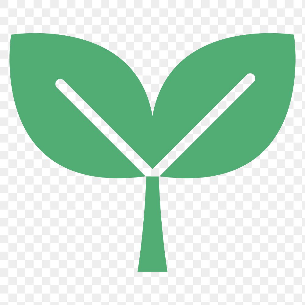 Leaf png green environment icon in flat graphic