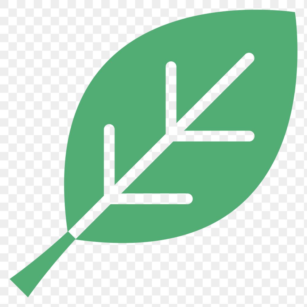 Leaf png green environment icon in flat graphic