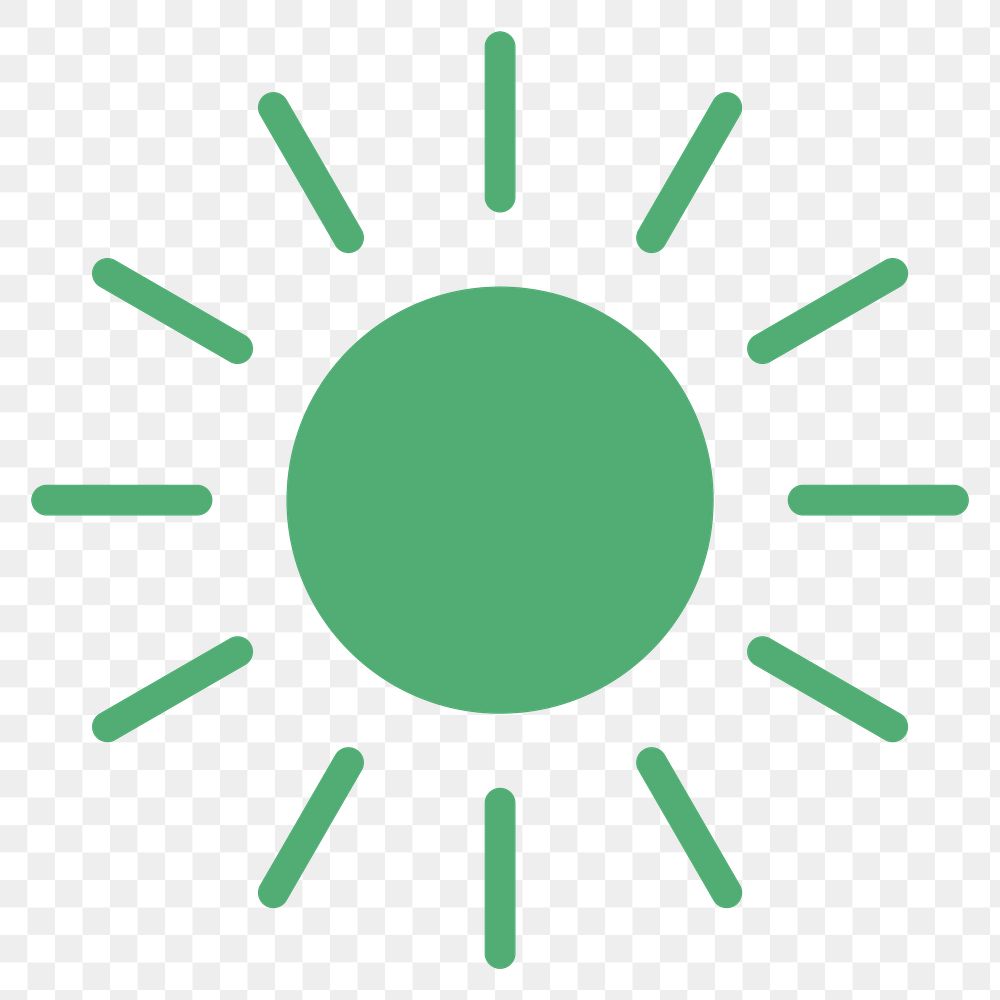 Png sun icon for world environment day in flat design