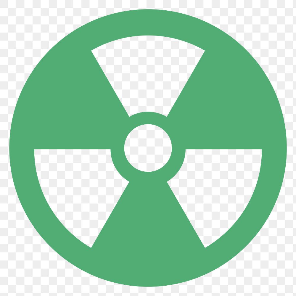 Png radiation hazard symbol business icon in flat graphic