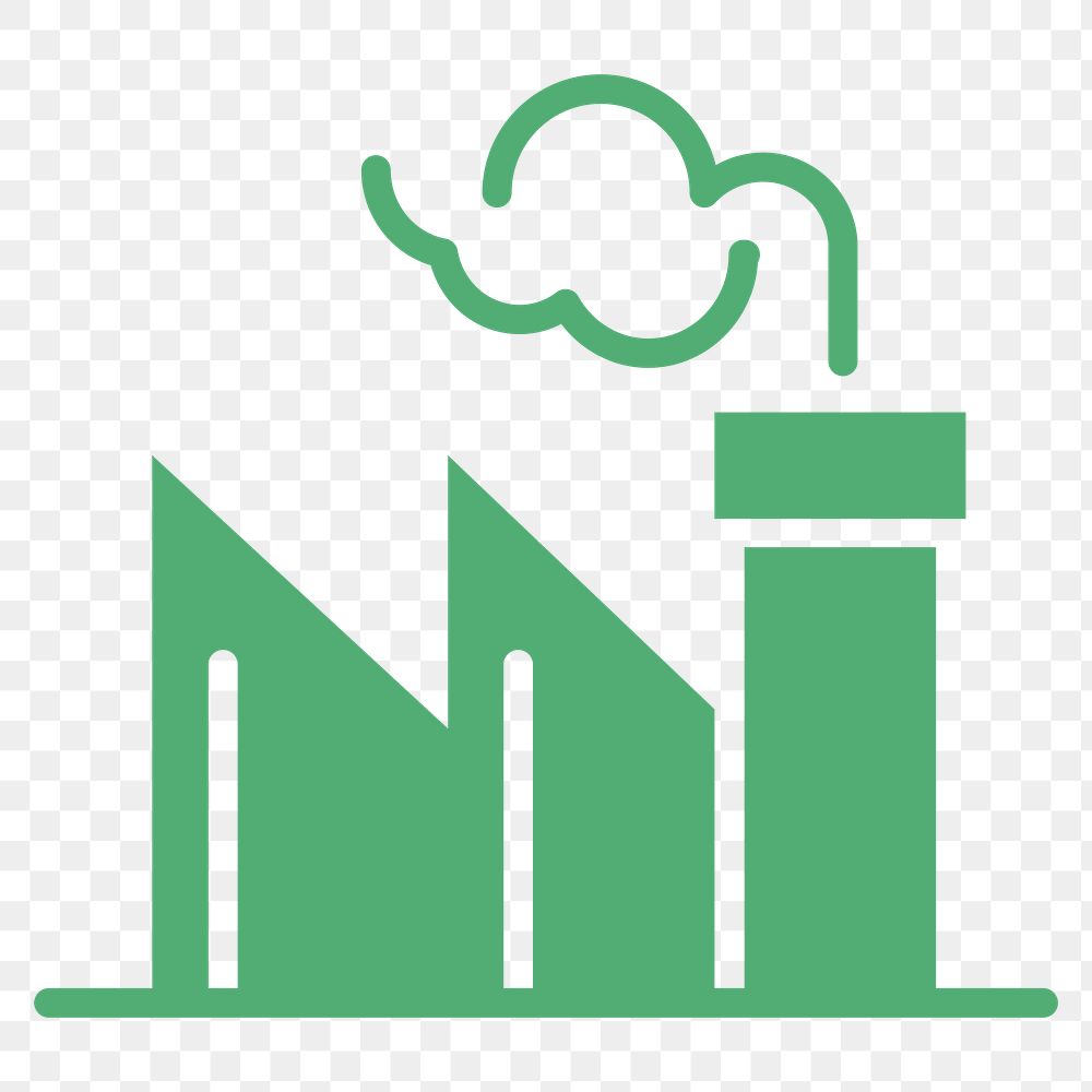 Png coal plant emission icon air pollution flat graphic