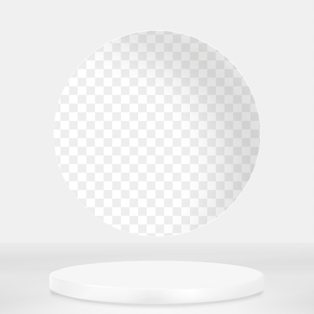 Png gray modern product backdrop with transparent circle