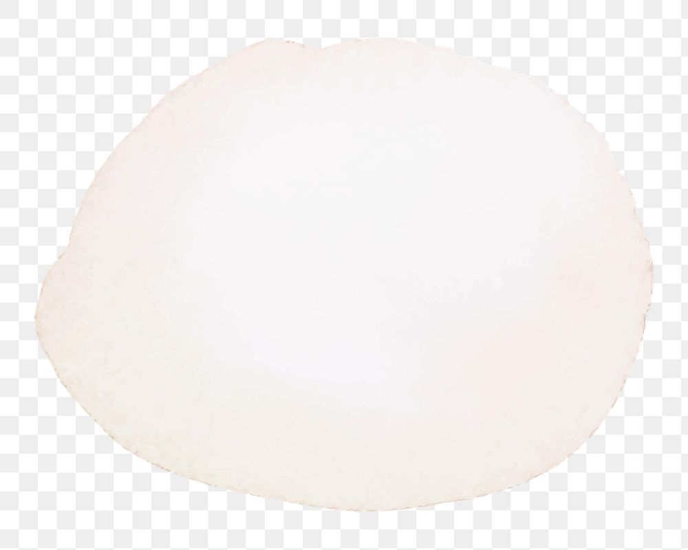 Png beige circle sticker in watercolor on transparent background