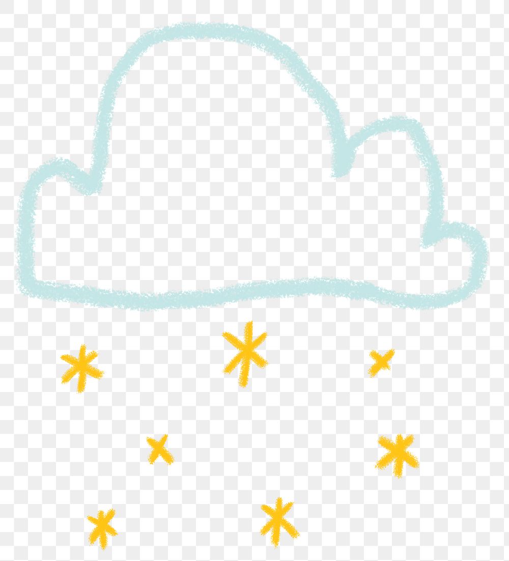 Snowing cloud png cute weather diary sticker