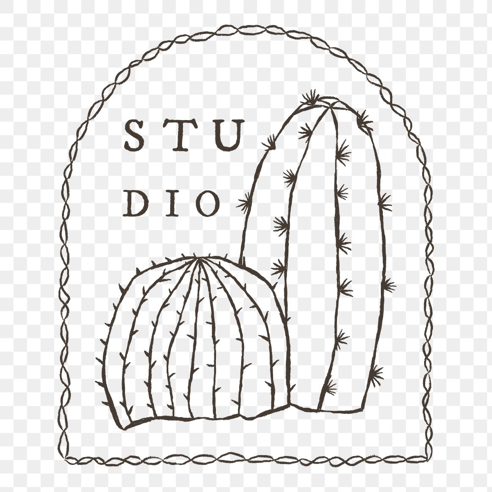 Png cute cactus studio logo