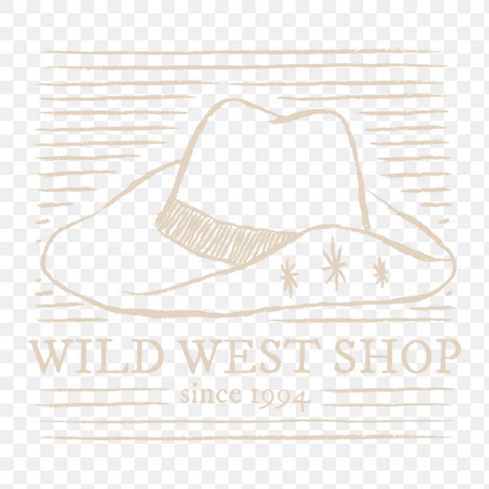 Png wild west shop logo in beige