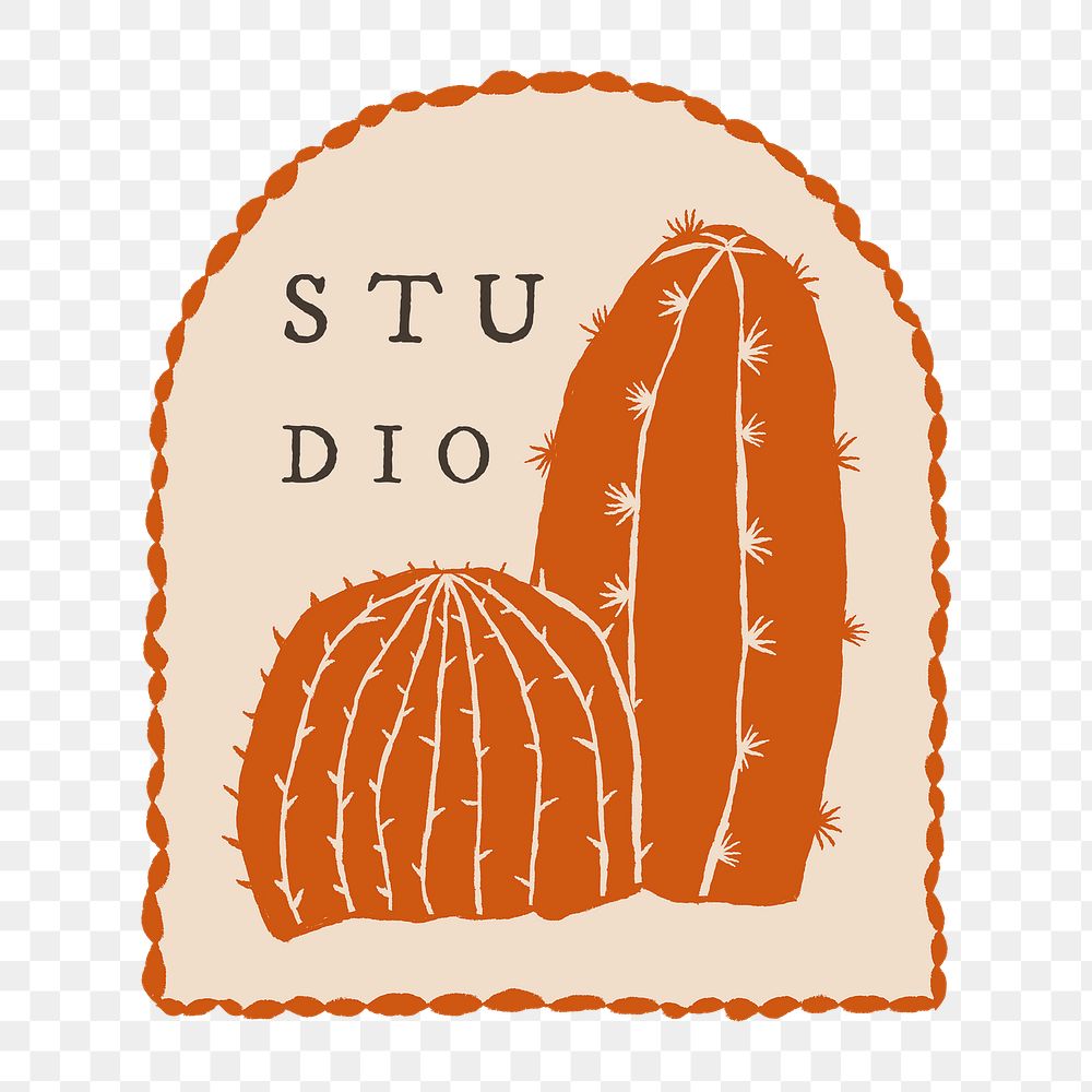 Png cute cactus studio logo