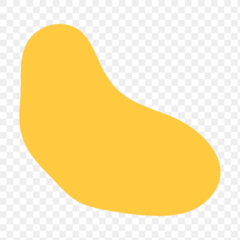 Png yellow irregular shape design element