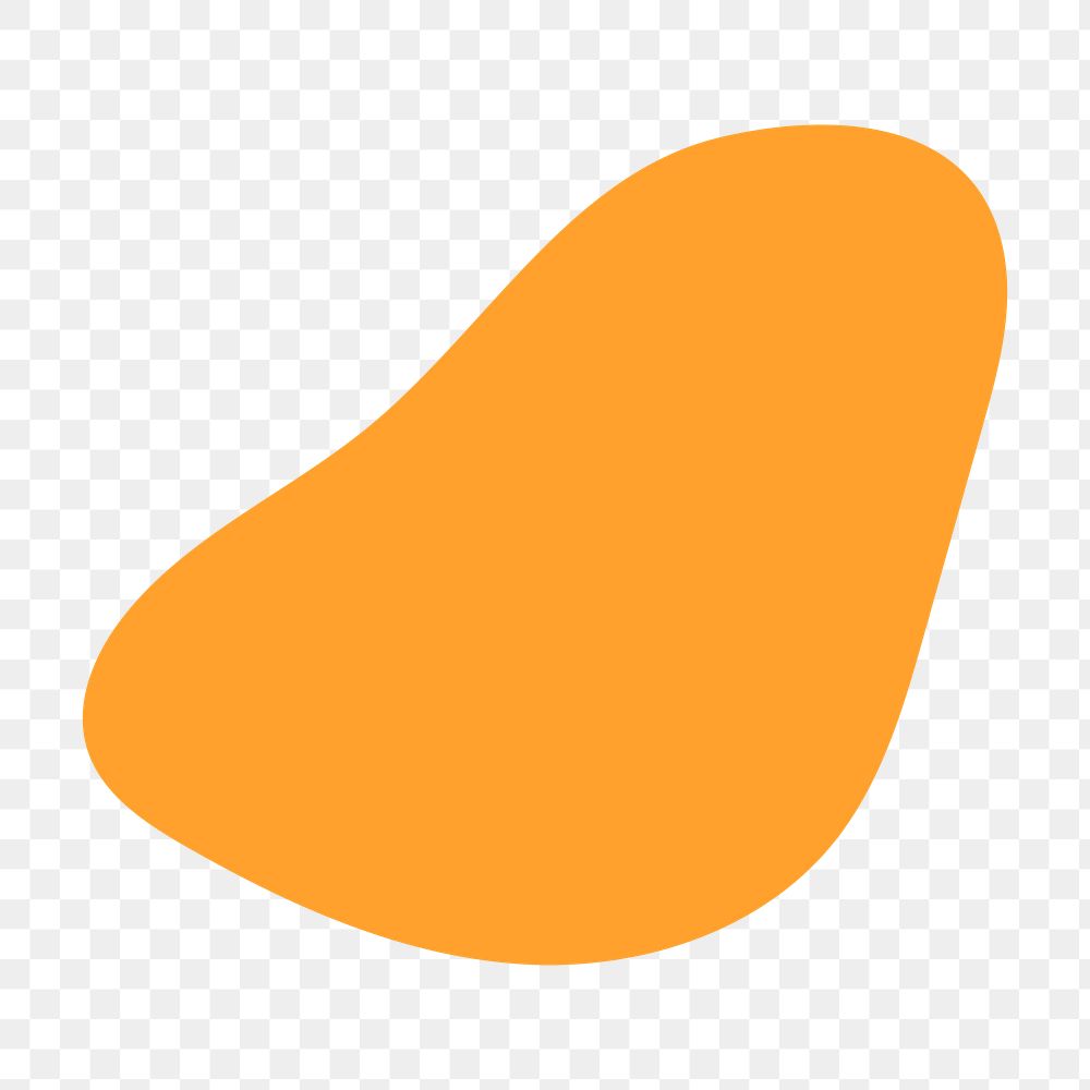 Png orange irregular shape design element