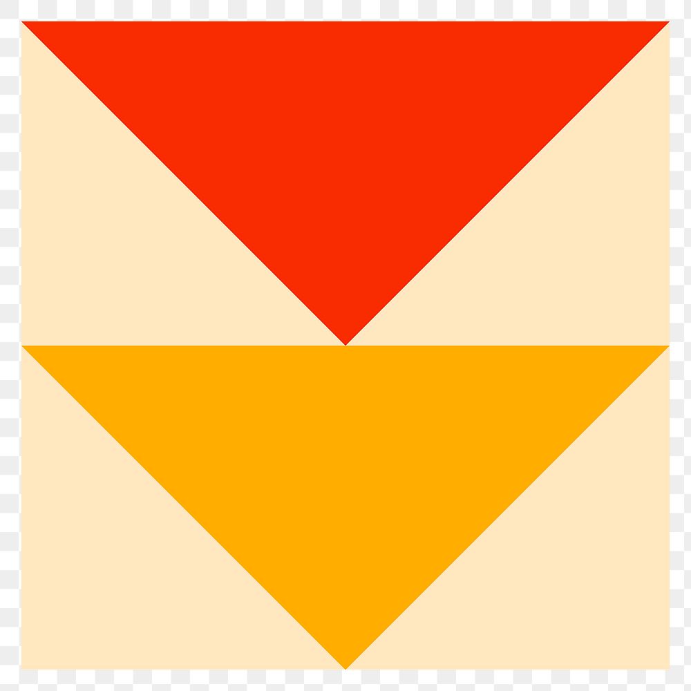 Triangles png bauhaus inspired flat design