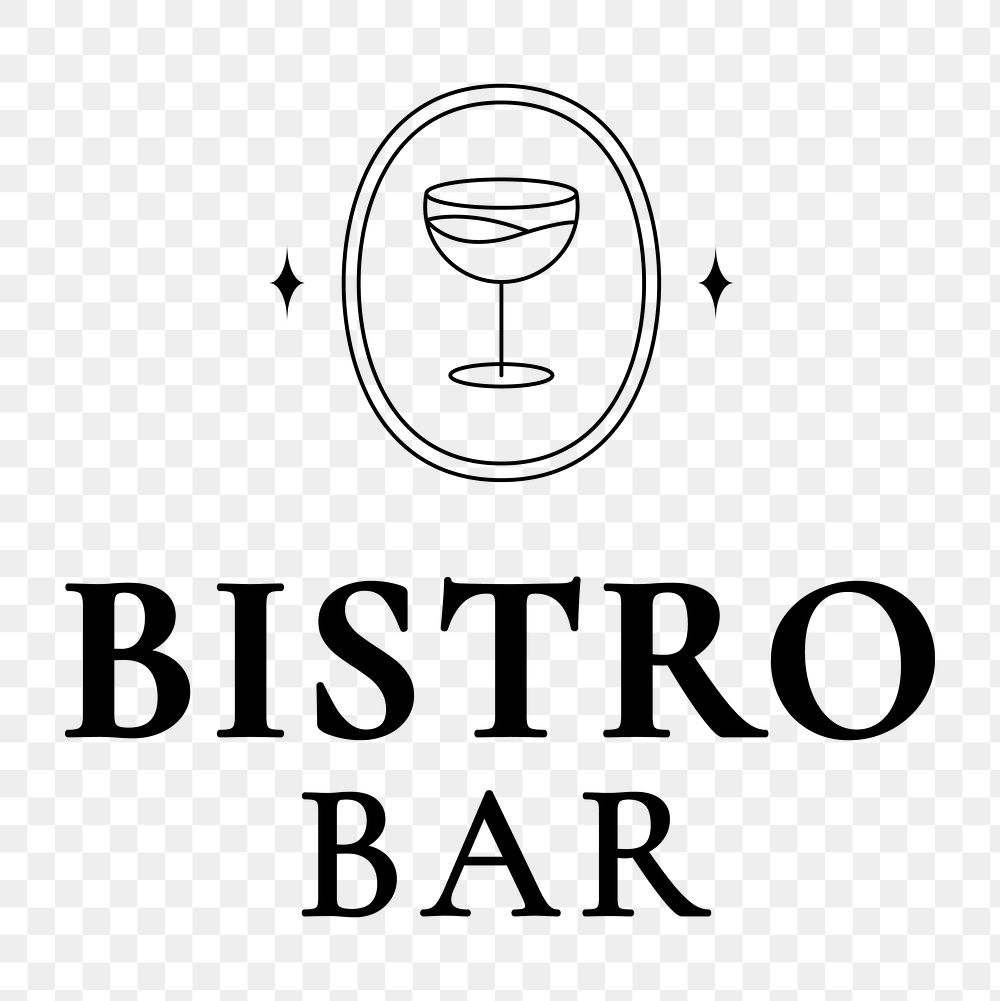 Minimal logo png for bistro bar