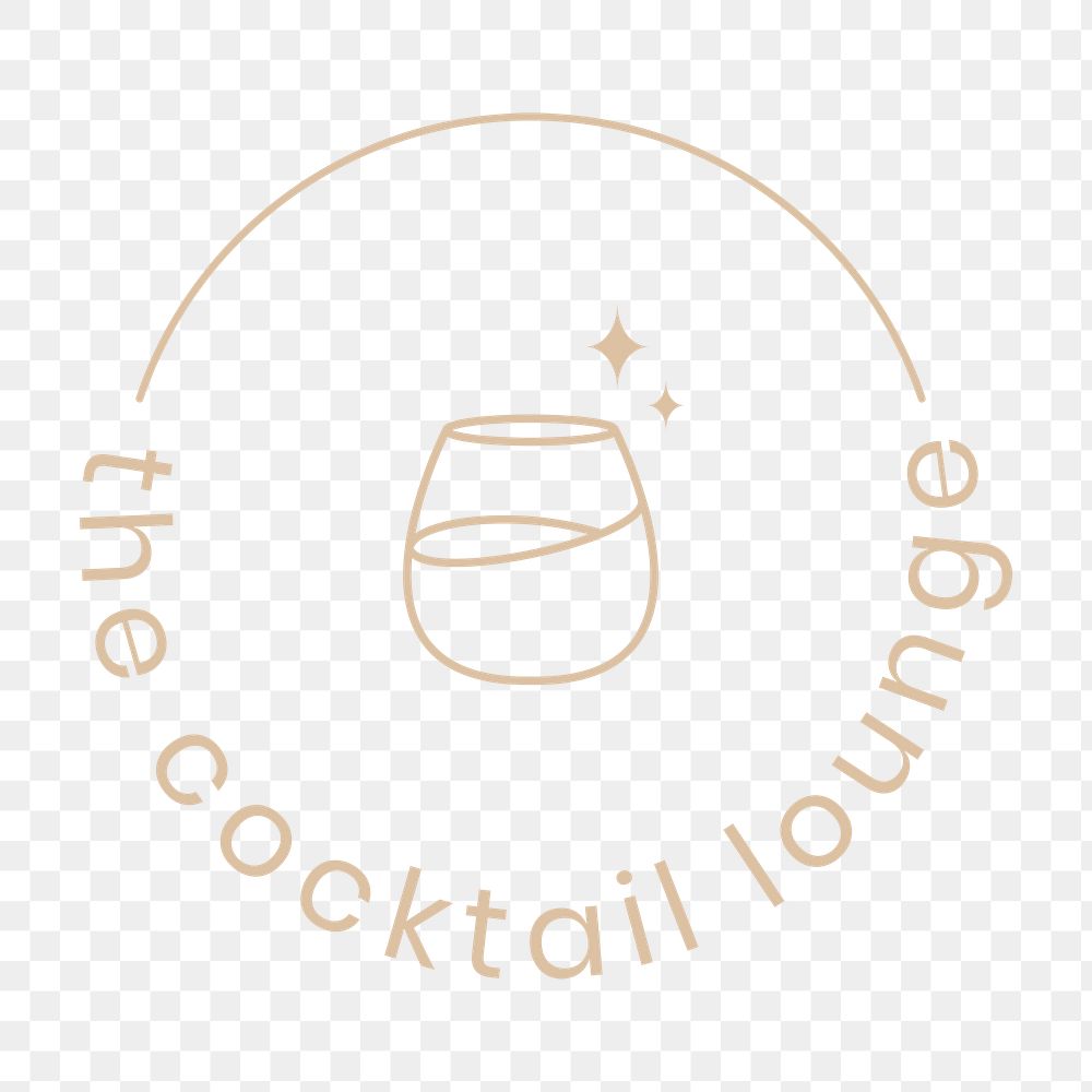 Minimal logo png for cocktail lounge 