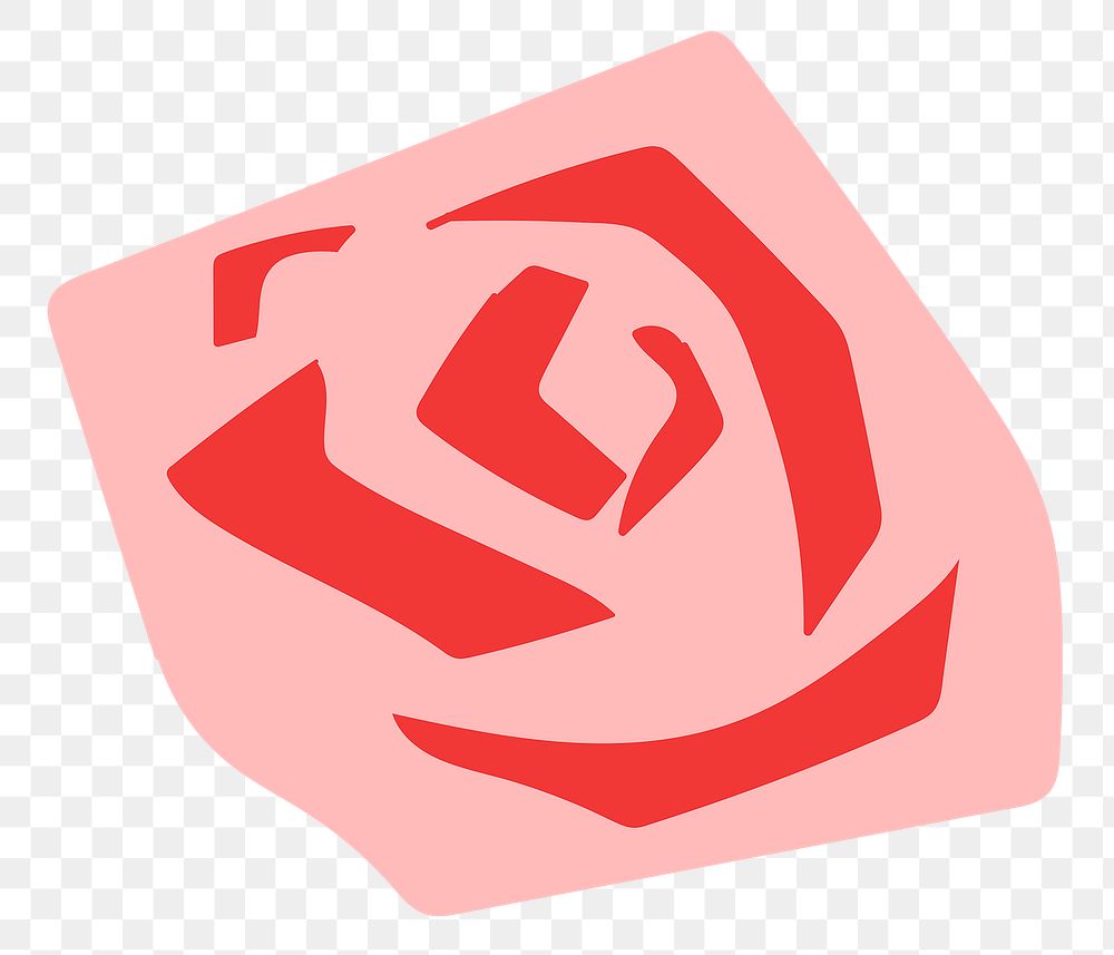 Pink rose png spring floral diary sticker