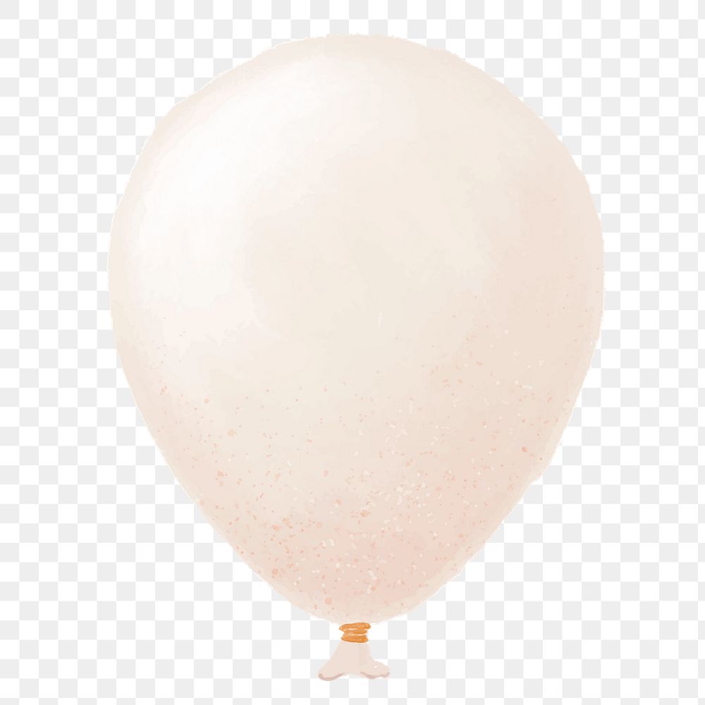Single white balloon element png 