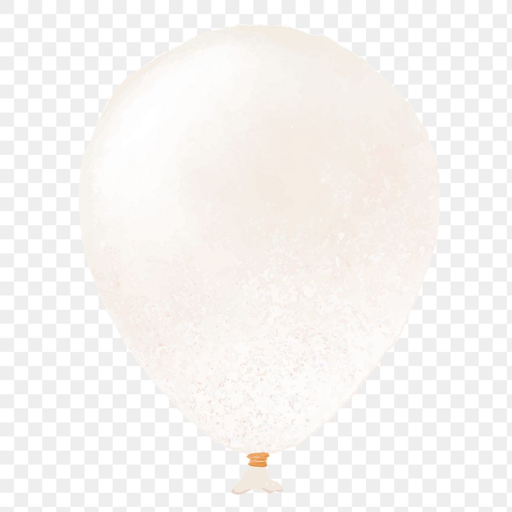 Single white balloon element png