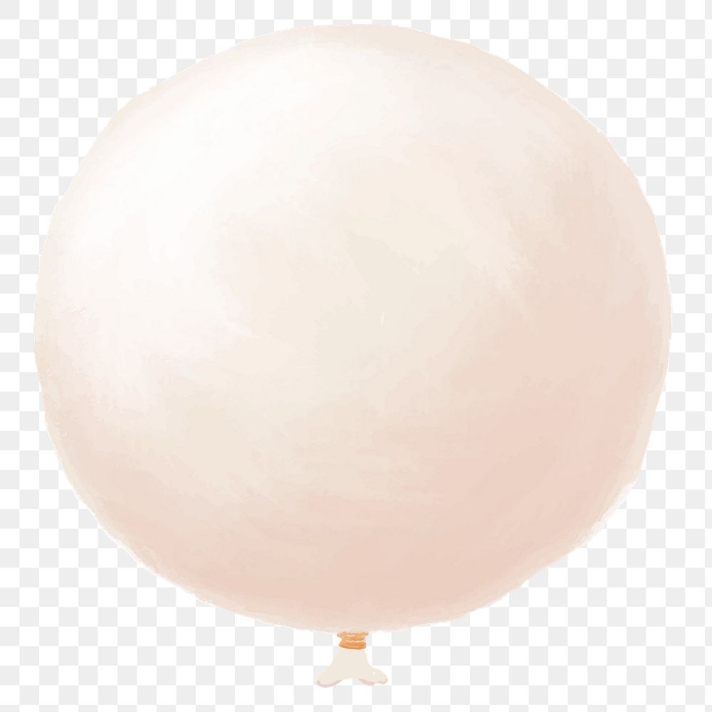 Big white balloon element png