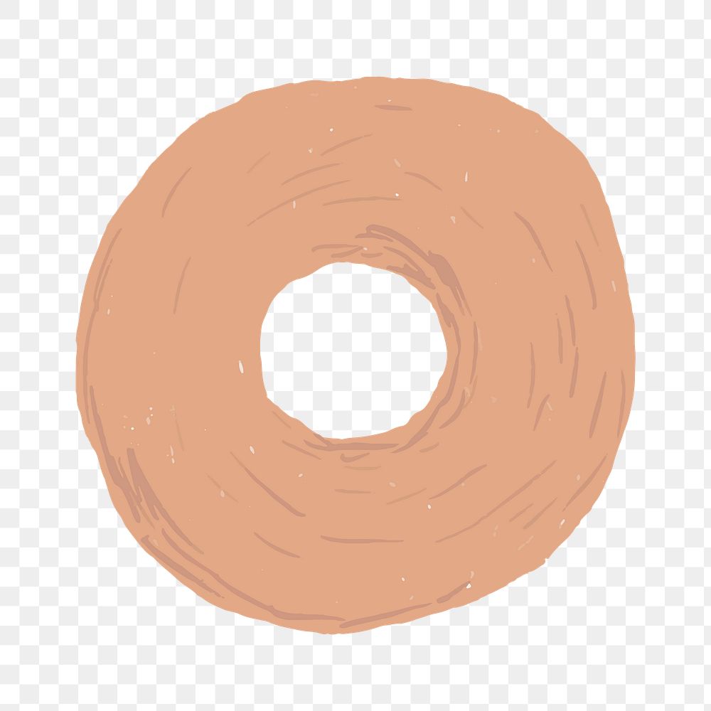 Hand drawn donut element png cute sticker
