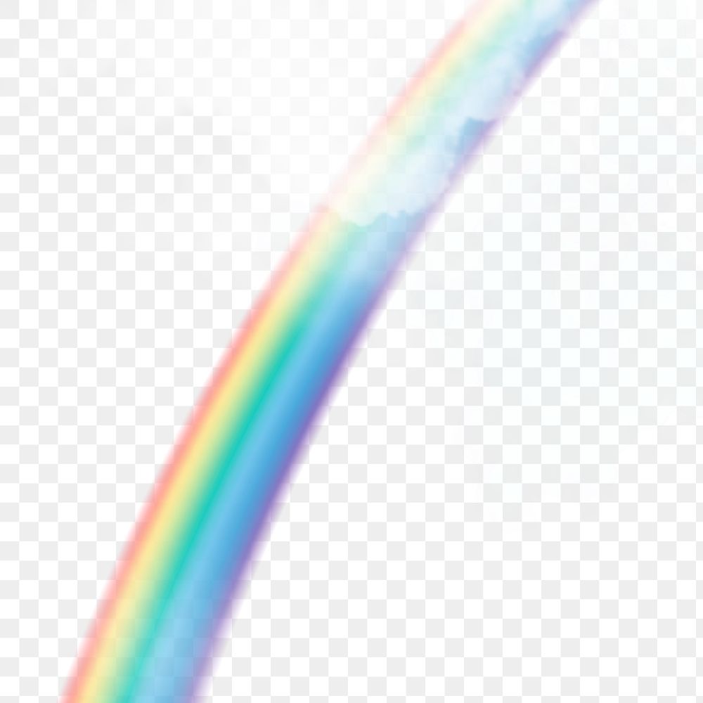 Aesthetic rainbow png design element