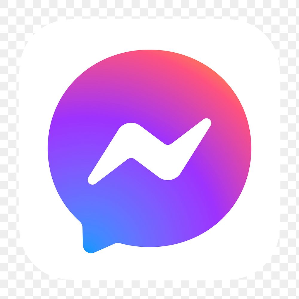 Facebook Messenger png social media icon. 7 JUNE 2021 - BANGKOK, THAILAND