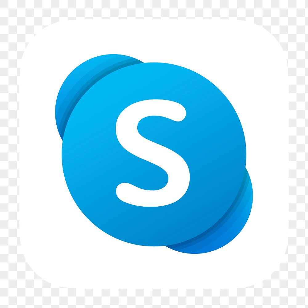 Skype png social media icon. 7 JUNE 2021 - BANGKOK, THAILAND