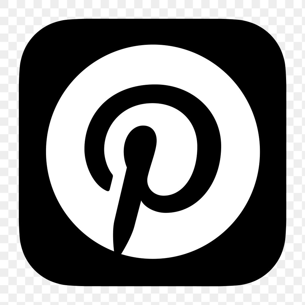 Pinterest flat graphic icon for social media in png. 7 JUNE 2021 - BANGKOK, THAILAND