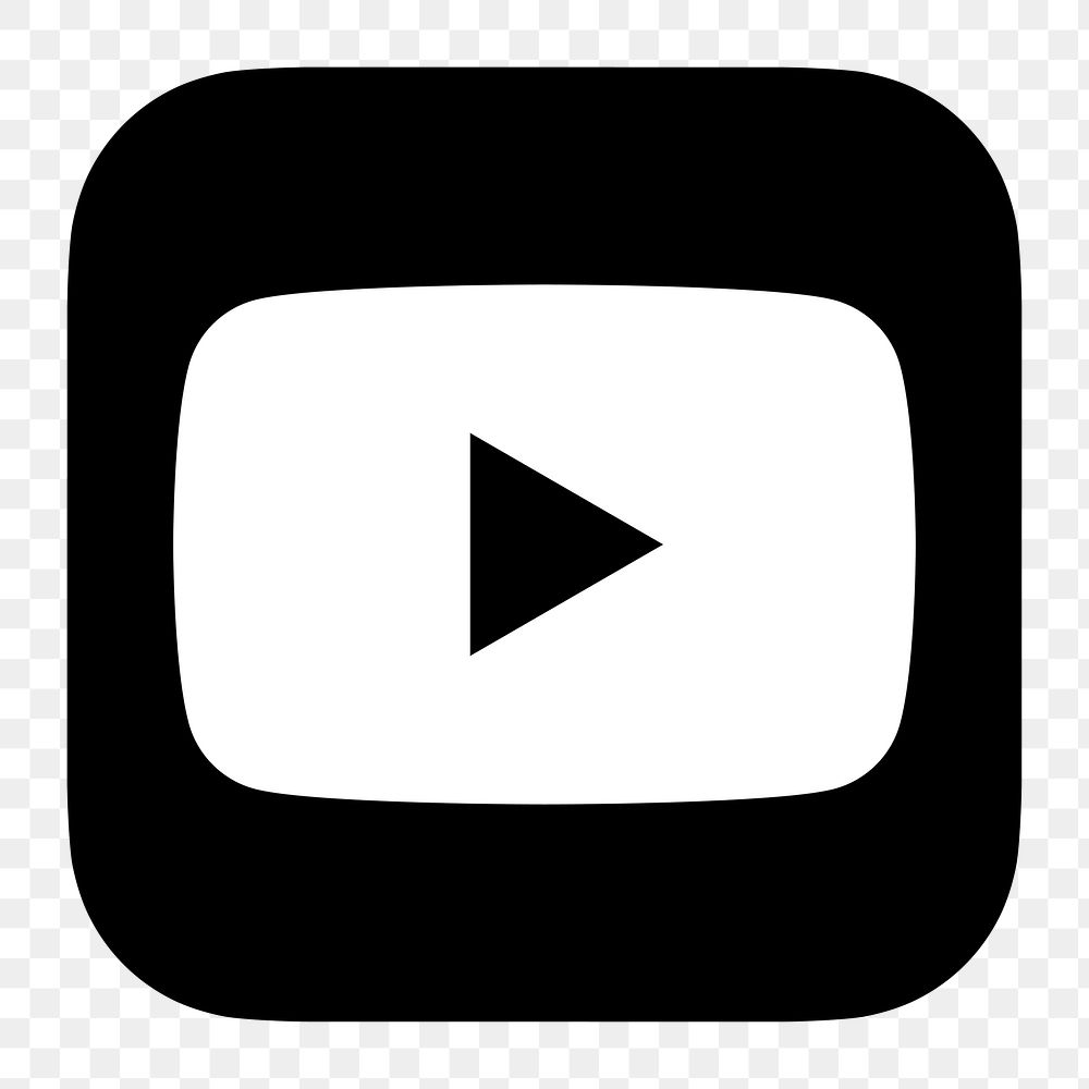 Premium Vector | Youtube logo icon. black outline youtube logo