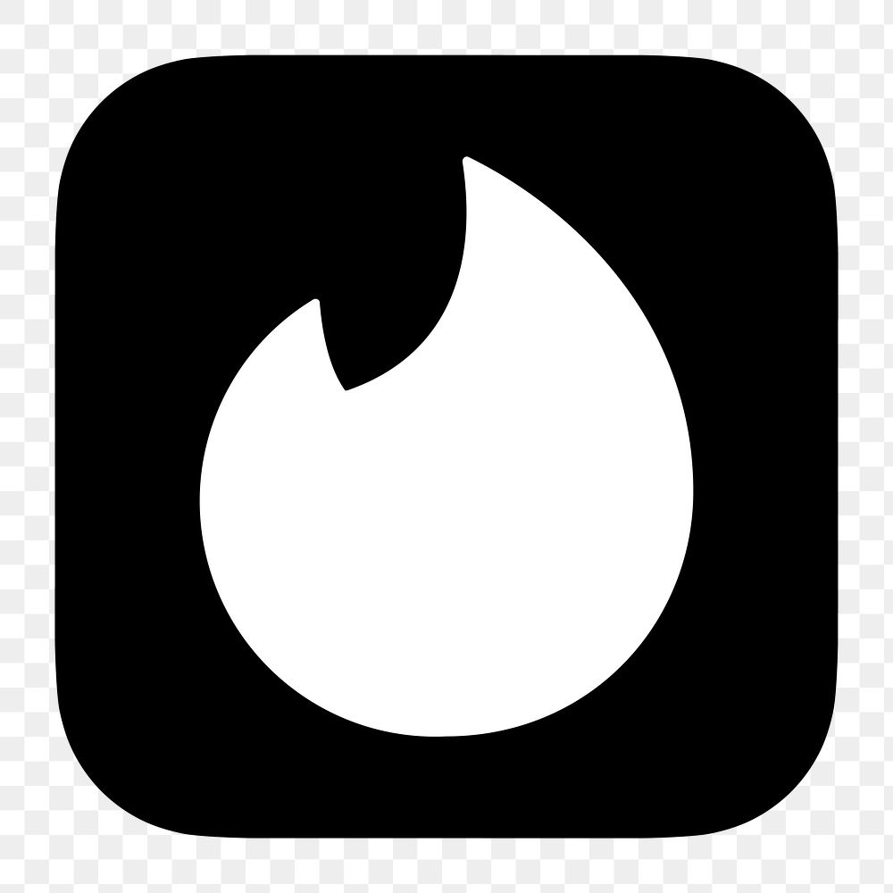 Tinder flat graphic icon for social media in png. 7 JUNE 2021 - BANGKOK, THAILAND