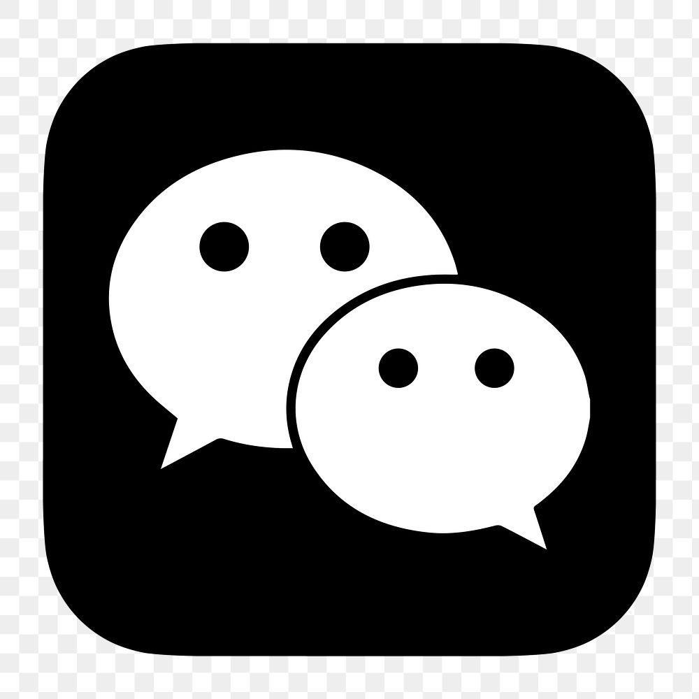 WeChat flat graphic icon for social media in png. 7 JUNE 2021 - BANGKOK, THAILAND
