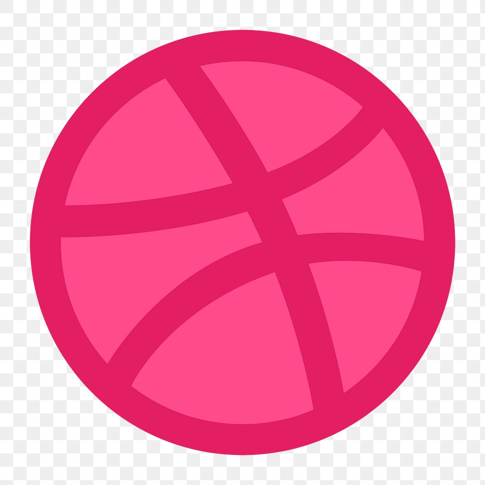 Dribbble png social media icon. 7 JUNE 2021 - BANGKOK, THAILAND