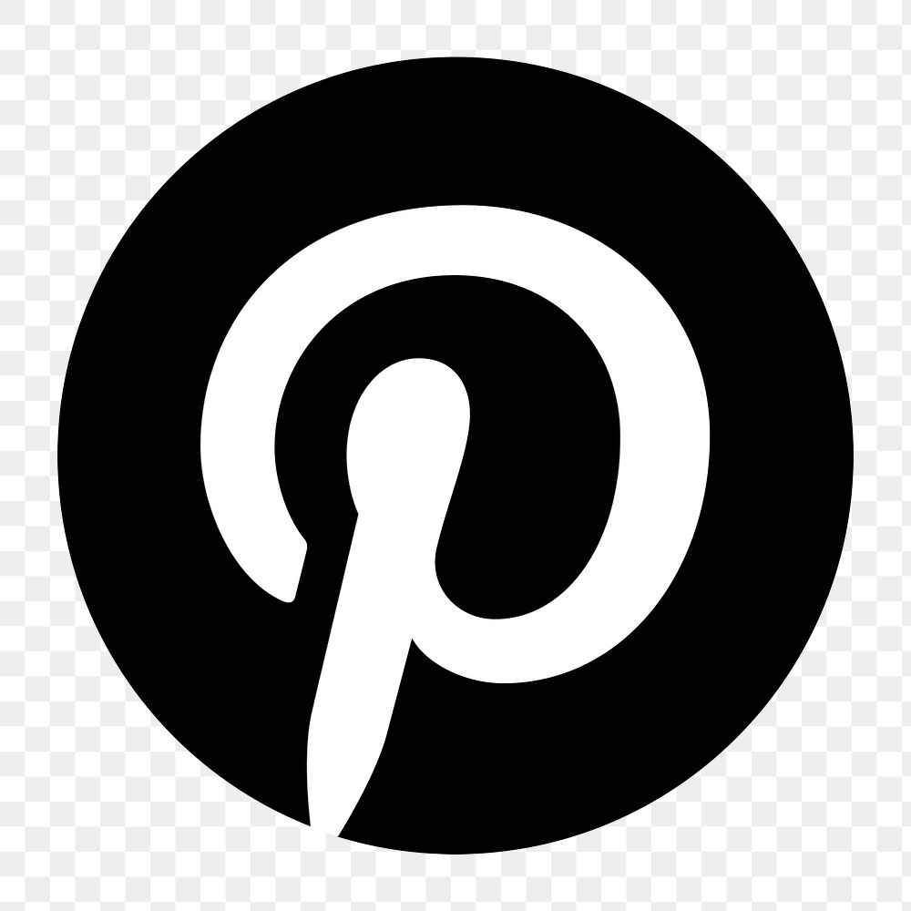 Pinterest flat graphic icon for social media in png. 7 JUNE 2021 - BANGKOK, THAILAND