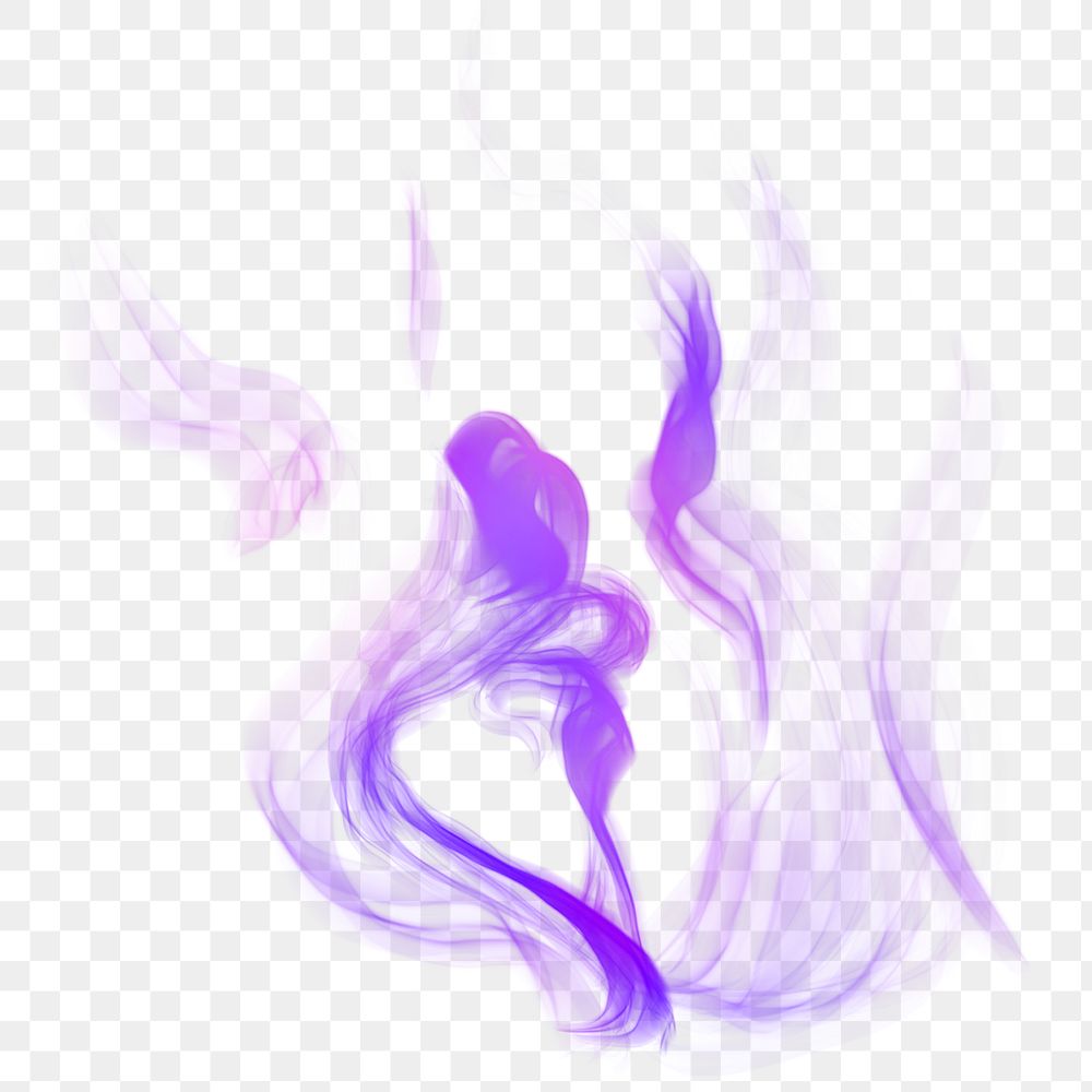 Png fire flame design element purple 