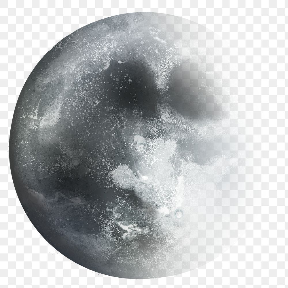 Png realistic moon design element