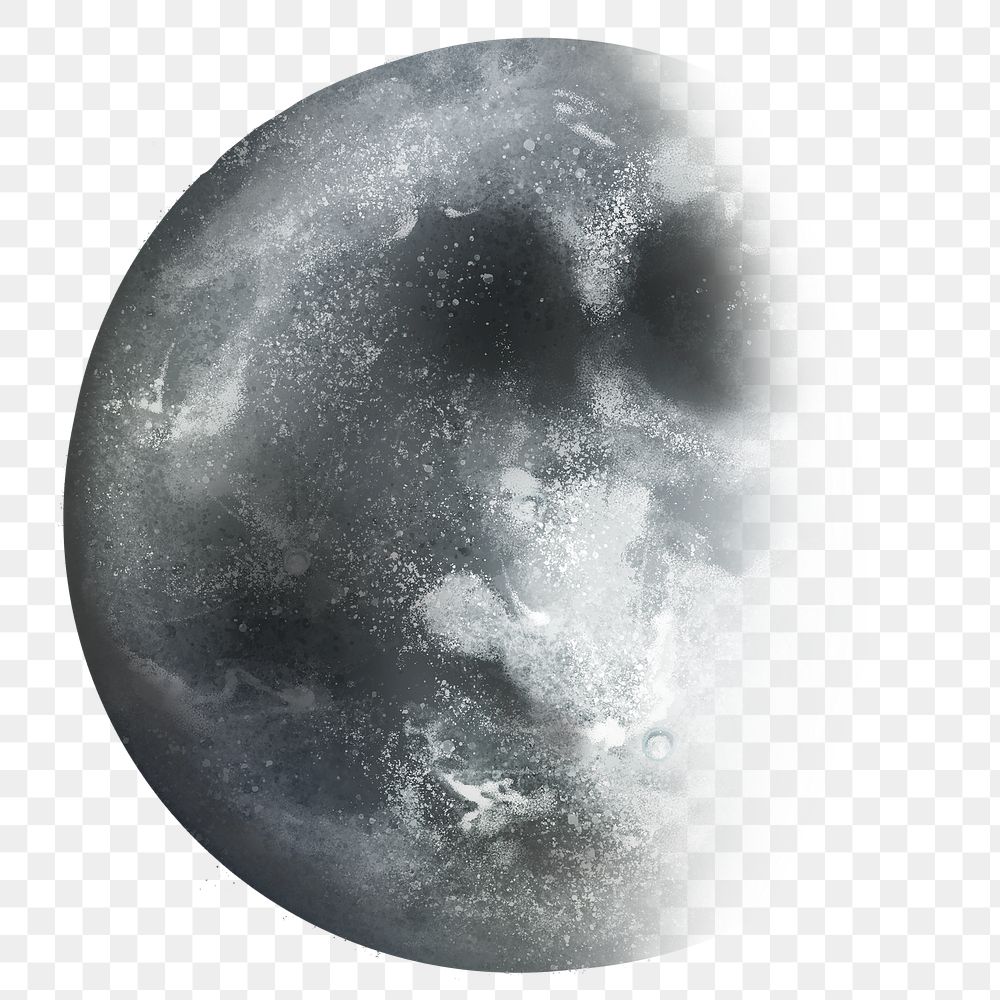 Png realistic moon design element