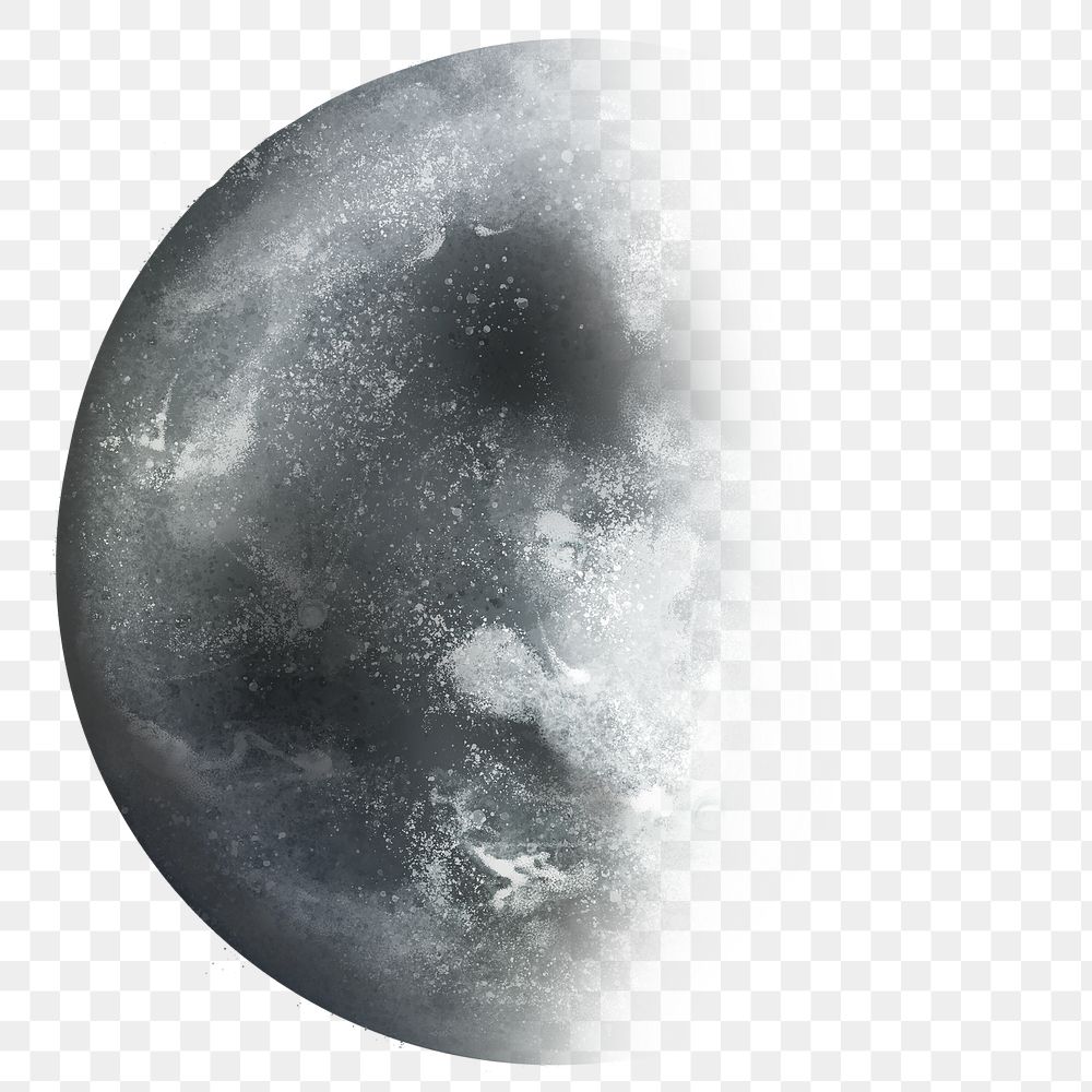 Png realistic moon design element