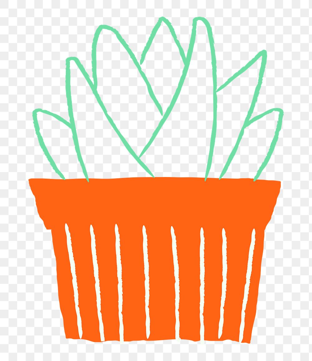 Zebra succulent png doodle hand drawn